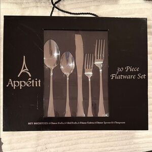 Silver Flatware Set - 30 Piece